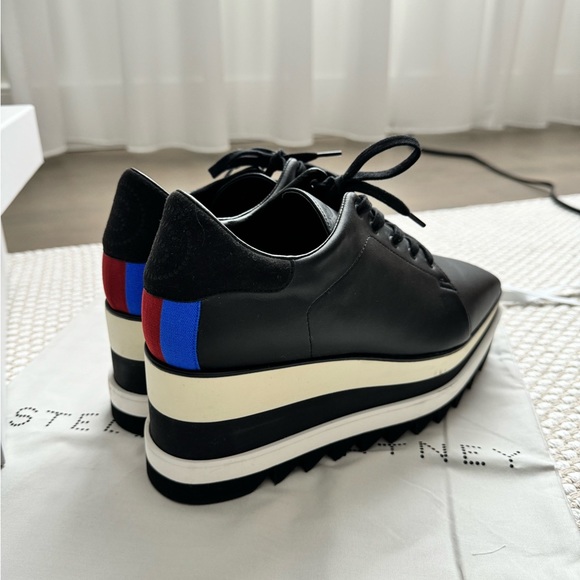 Stella McCartney Sneak-Elyse Platform Trainers Black - Picture 8 of 9